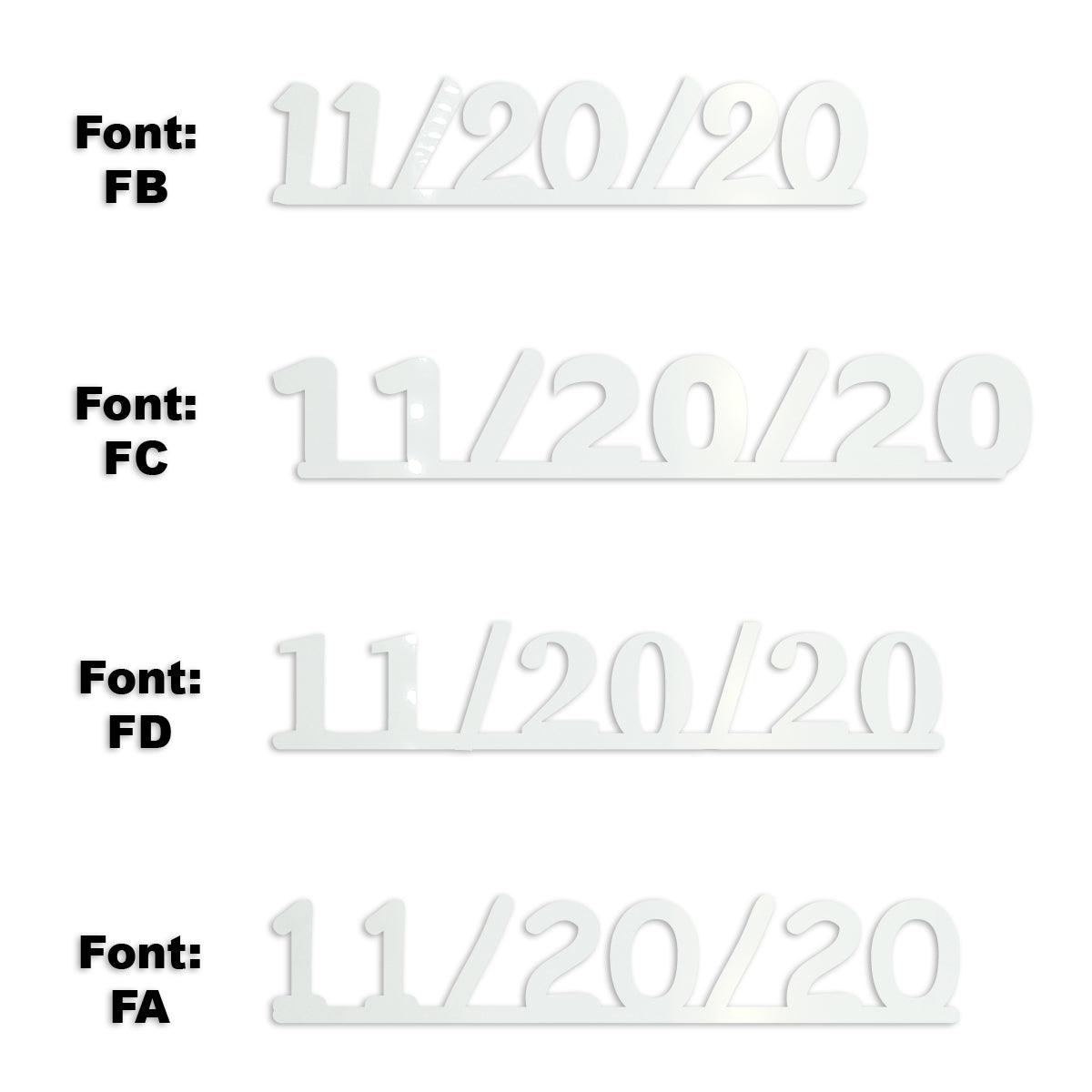 Custom-Fetti Date - 11/20/24 or 11/20/25  White