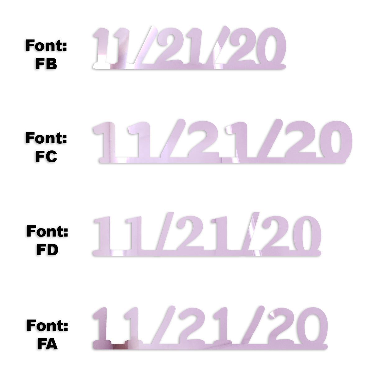 Custom-Fetti Date - 11/21/24 or 11/21/25  Pink