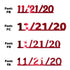 Custom-Fetti Date - 11/21/24 or 11/21/25  Red