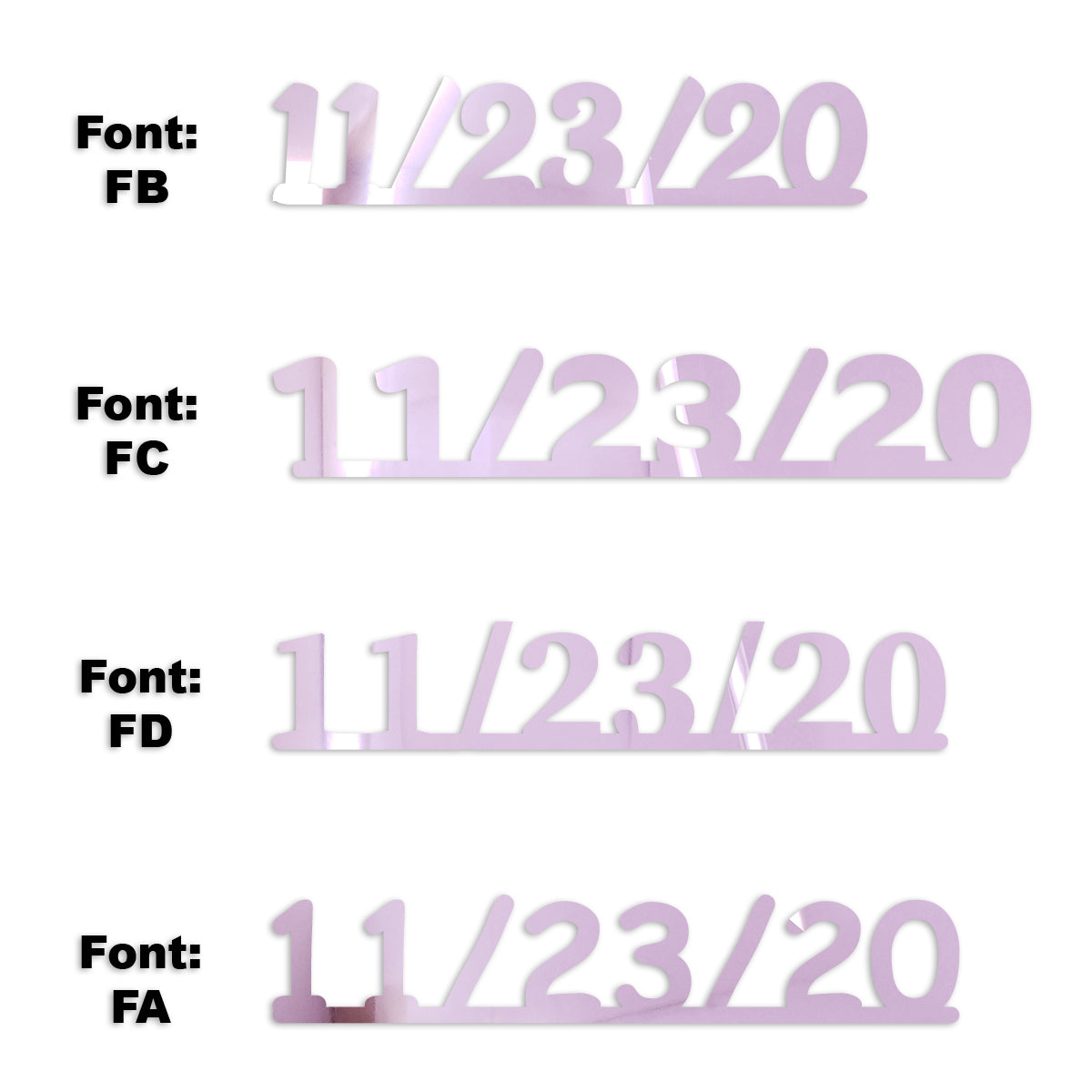 Custom-Fetti Date - 11/23/24 or 11/23/25  Pink