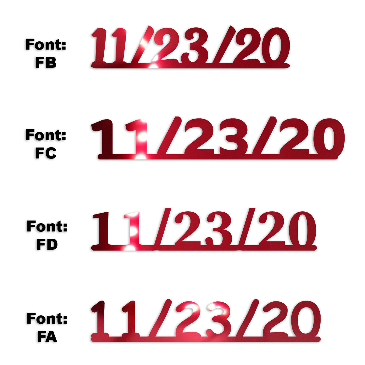Custom-Fetti Date - 11/23/24 or 11/23/25  Red