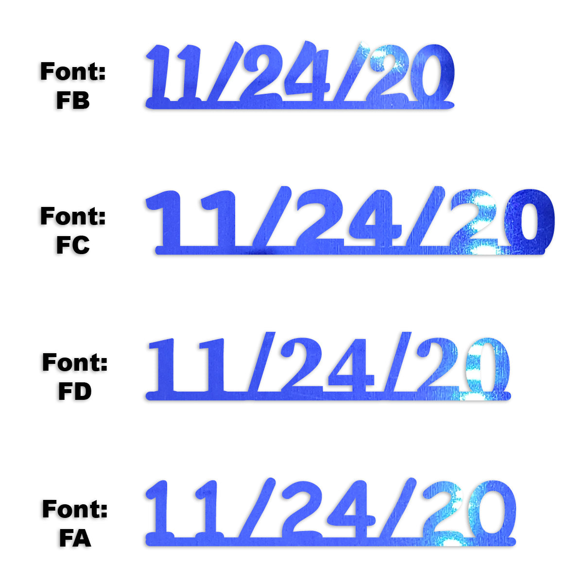 Custom-Fetti Date - 11/24/24 or 11/24/25  Blue Royal