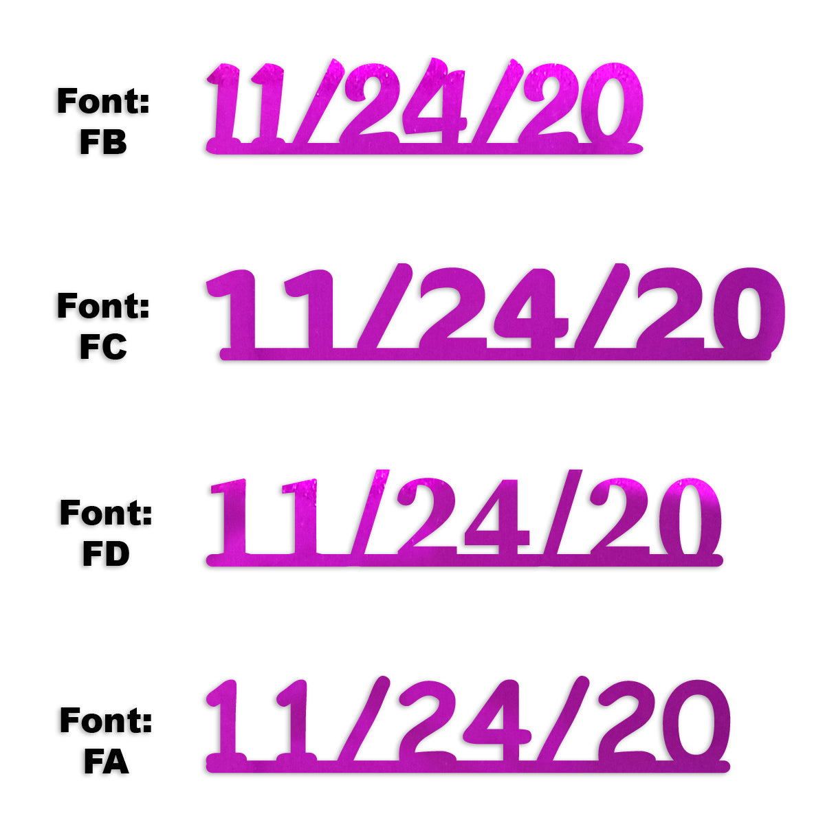Custom-Fetti Date - 11/24/24 or 11/24/25  Fuchsia