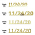 Custom-Fetti Date - 11/24/24 or 11/24/25  Gold