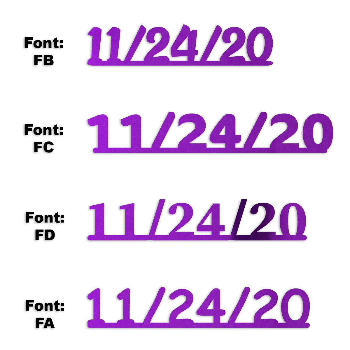 Custom-Fetti Date - 11/24/24 or 11/24/25  Purple