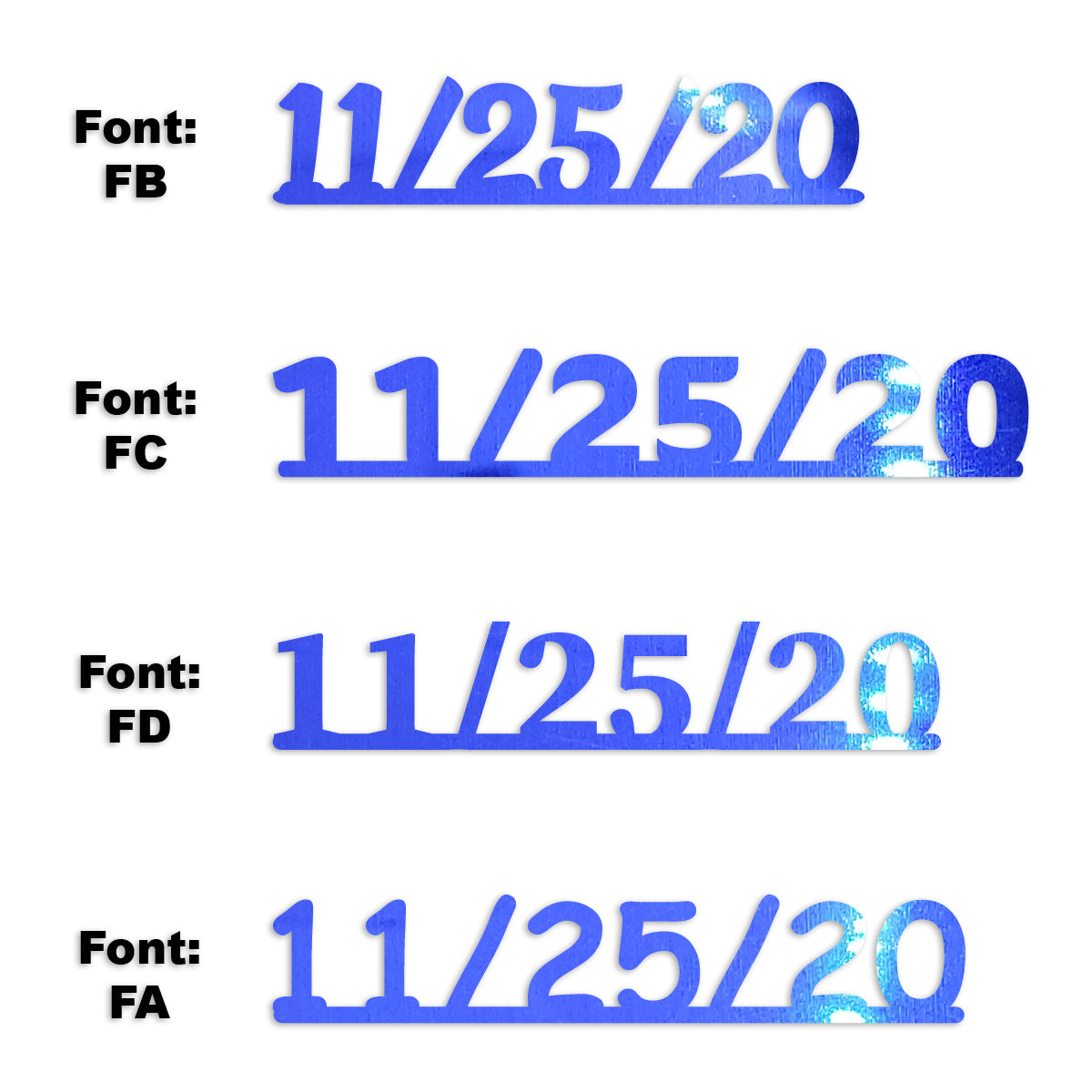 Custom-Fetti Date - 11/25/24 or 11/25/25  Blue Royal