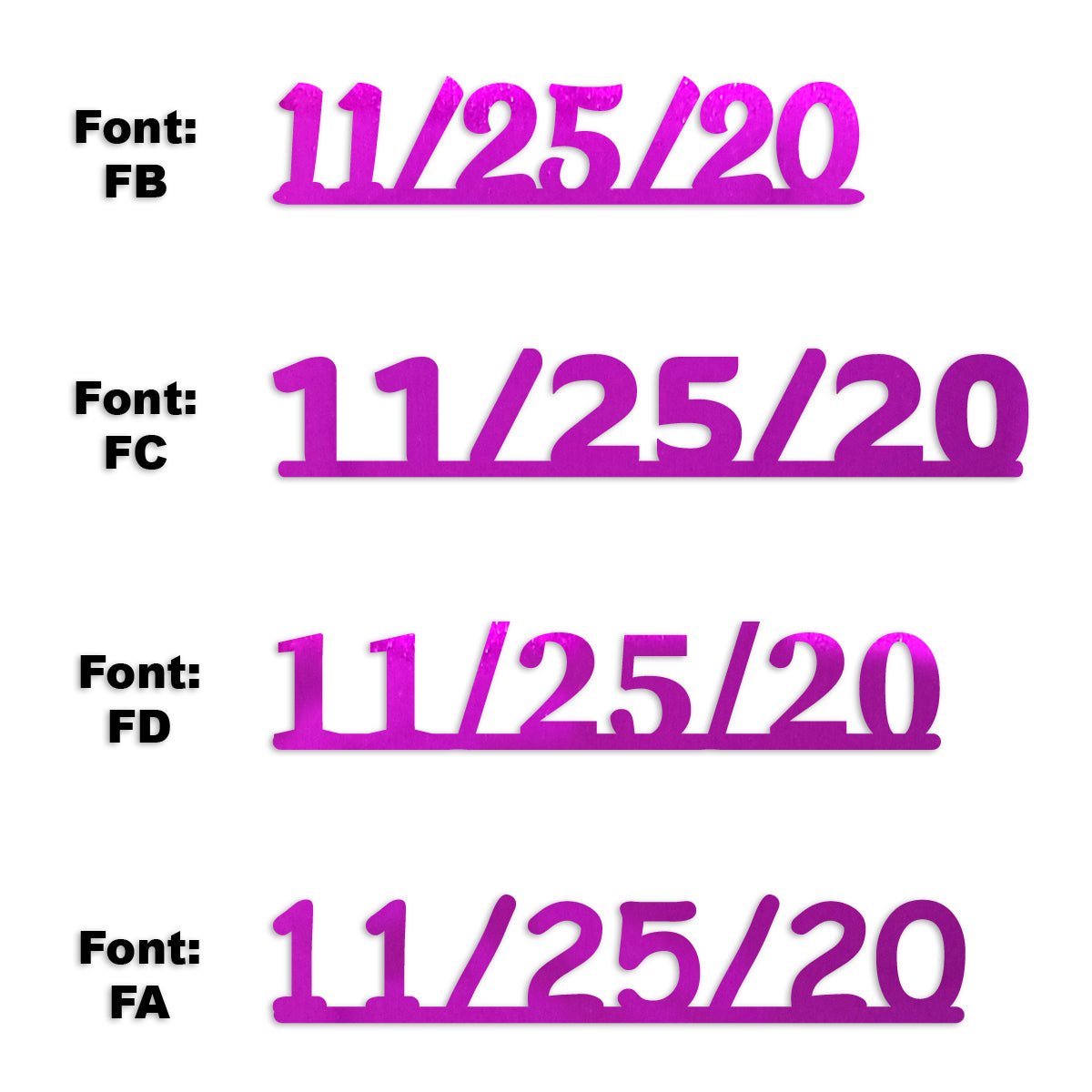 Custom-Fetti Date - 11/25/24 or 11/25/25  Fuchsia