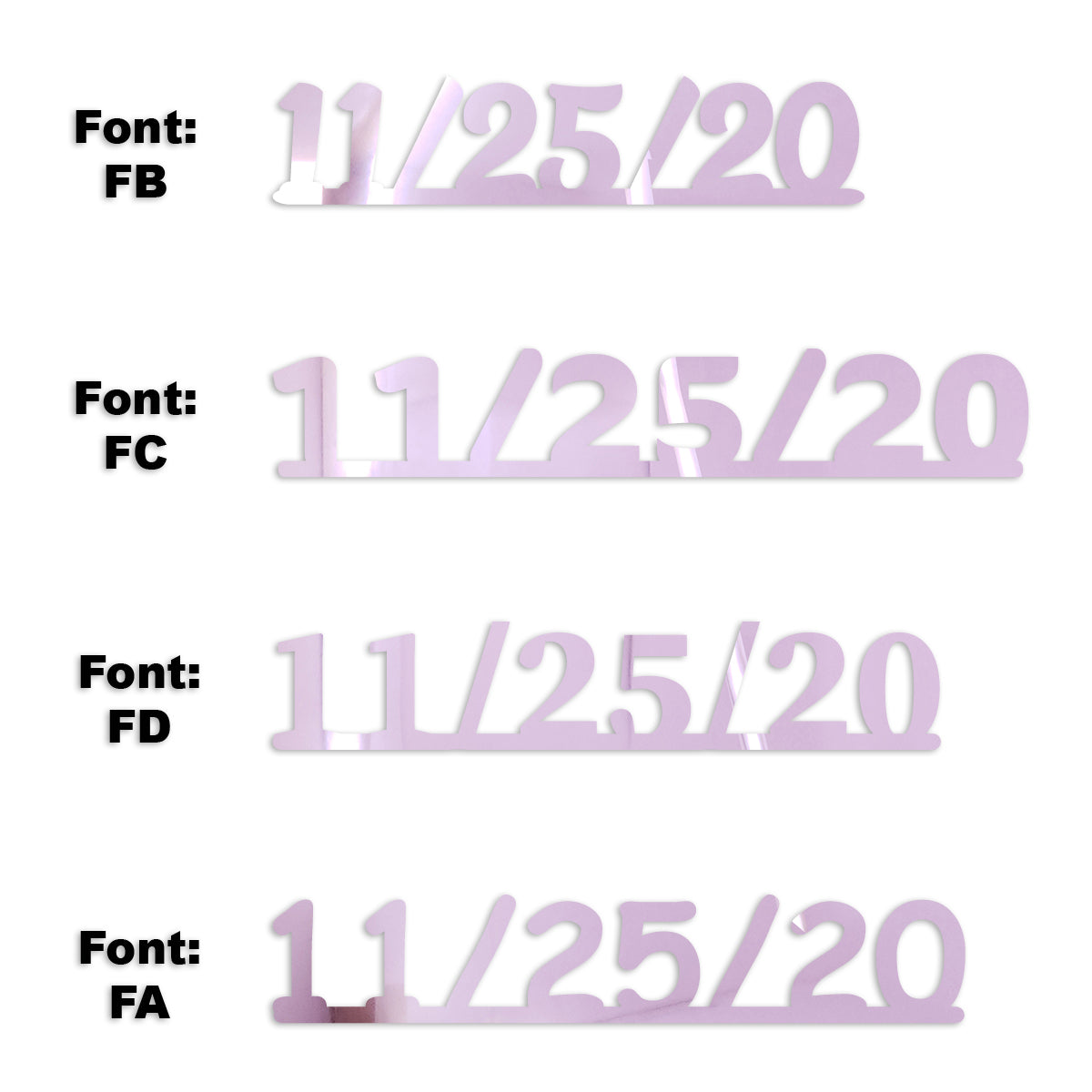 Custom-Fetti Date - 11/25/24 or 11/25/25  Pink