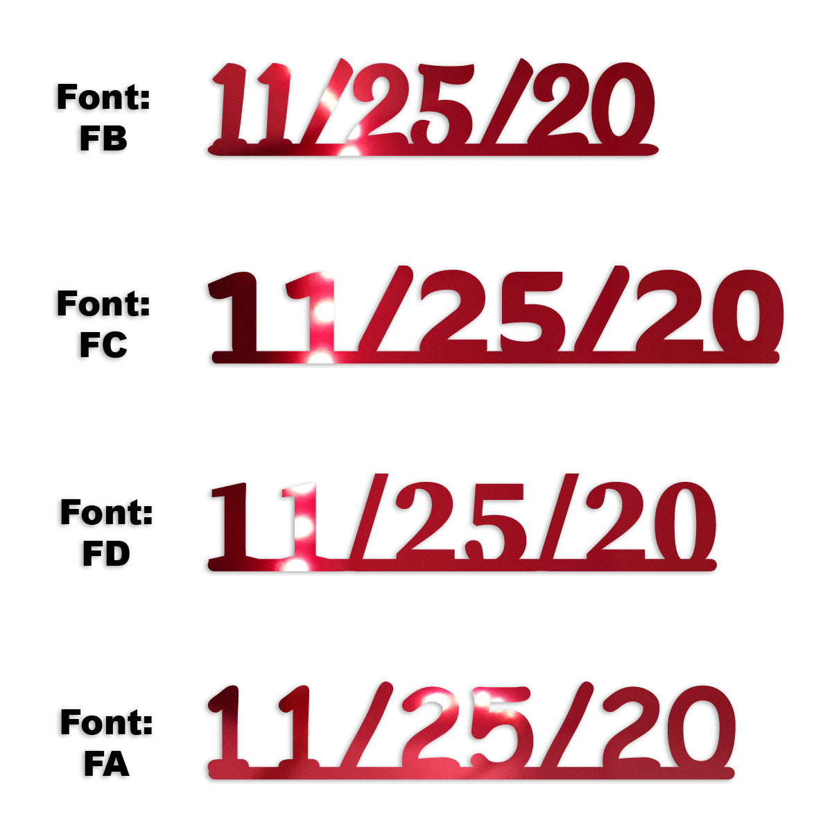 Custom-Fetti Date - 11/25/24 or 11/25/25  Red
