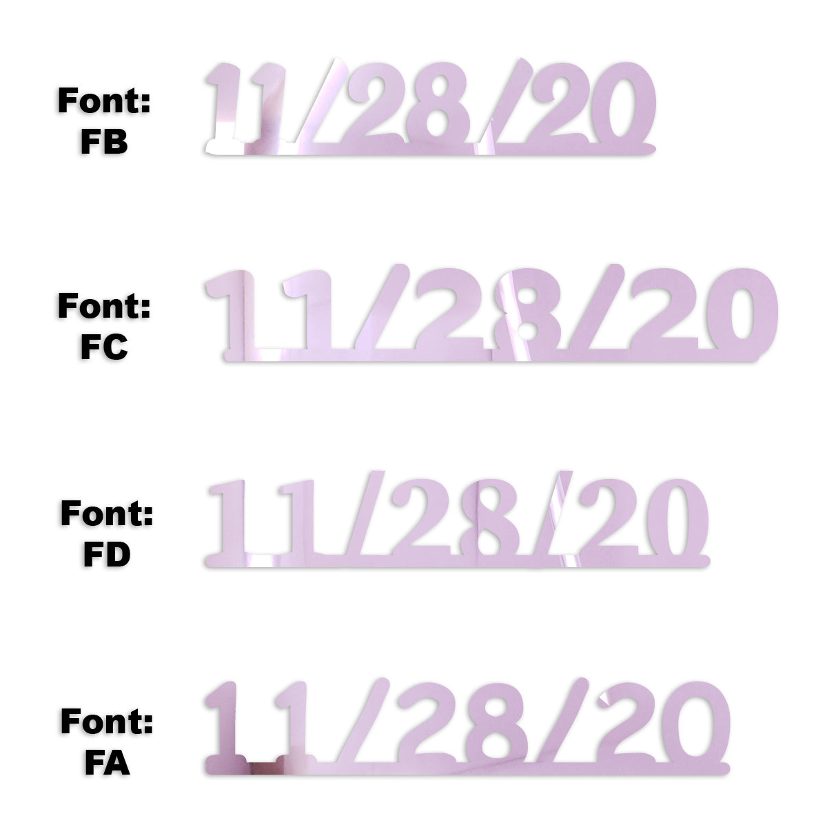 Custom-Fetti Date - 11/28/24 or 11/28/25  Pink