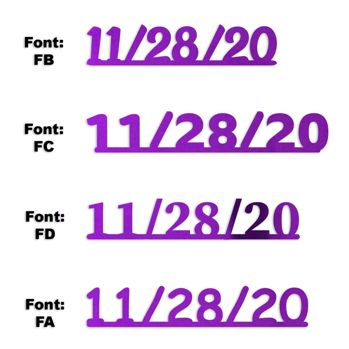 Custom-Fetti Date - 11/28/24 or 11/28/25  Purple