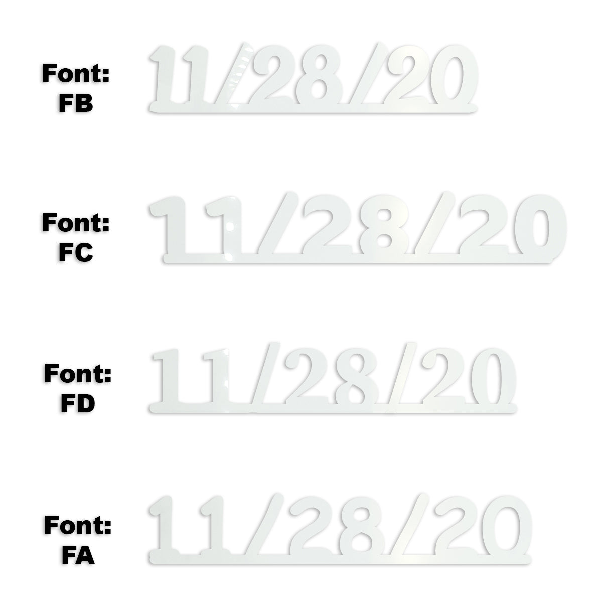 Custom-Fetti Date - 11/28/24 or 11/28/25  White