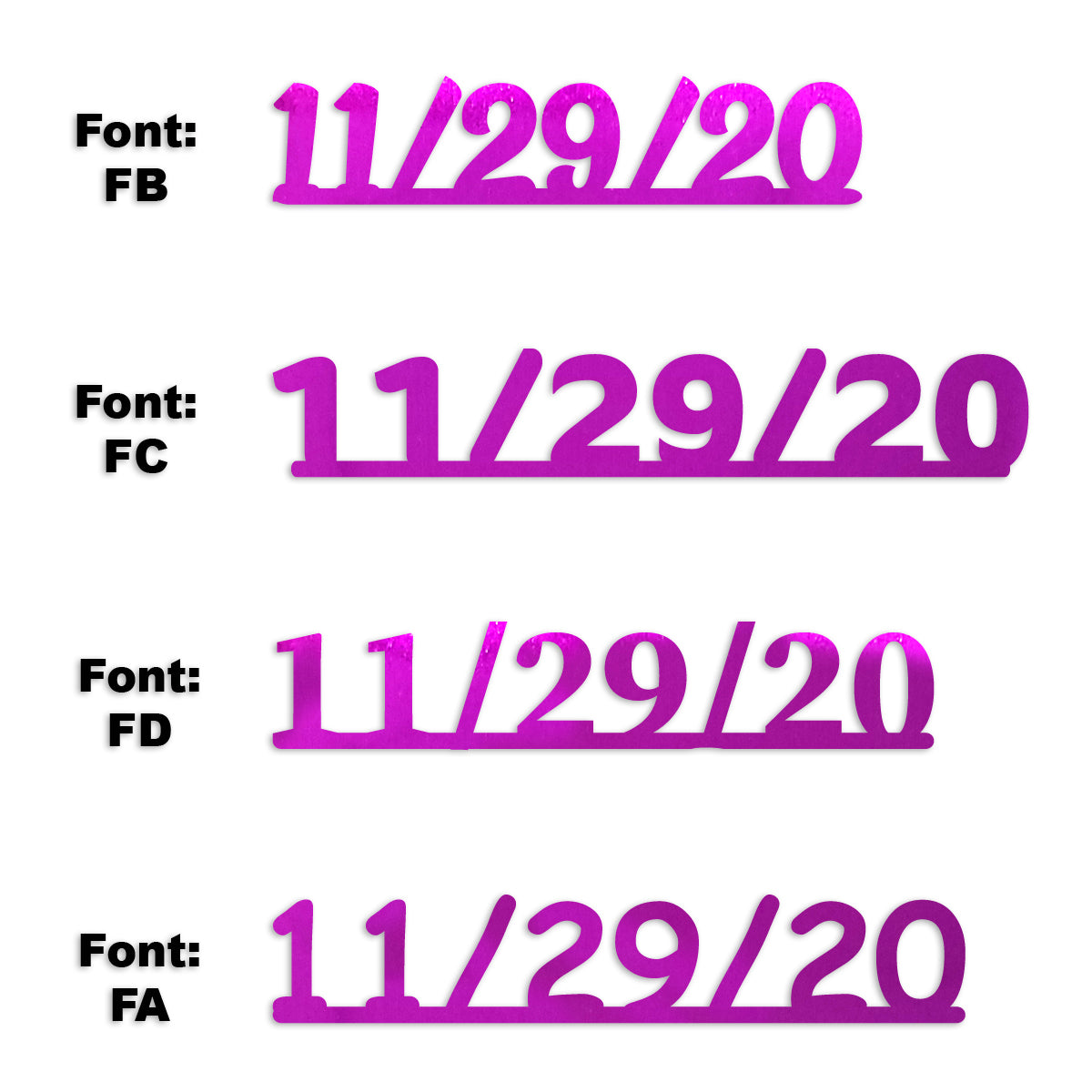 Custom-Fetti Date - 11/29/24 or 11/29/25  Fuchsia
