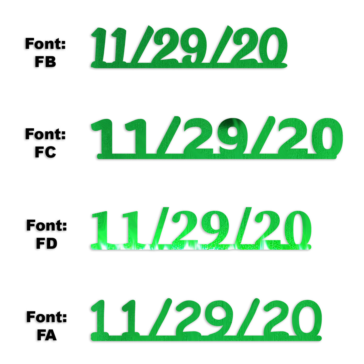 Custom-Fetti Date - 11/29/24 or 11/29/25  Green