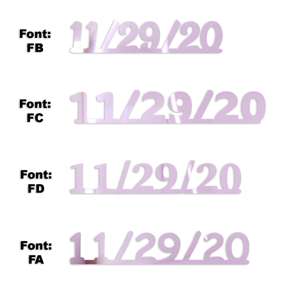 Custom-Fetti Date - 11/29/24 or 11/29/25  Pink