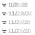 Custom-Fetti Date - 11/29/24 or 11/29/25  Silver