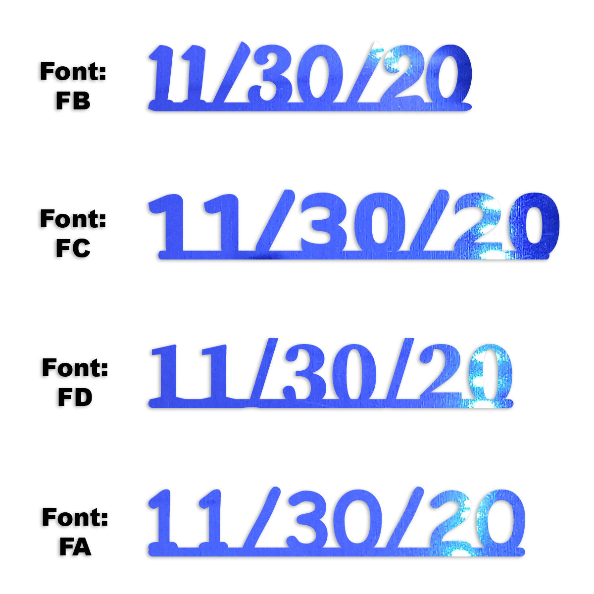 Custom-Fetti Date - 11/30/24 or 11/30/25  Blue Royal