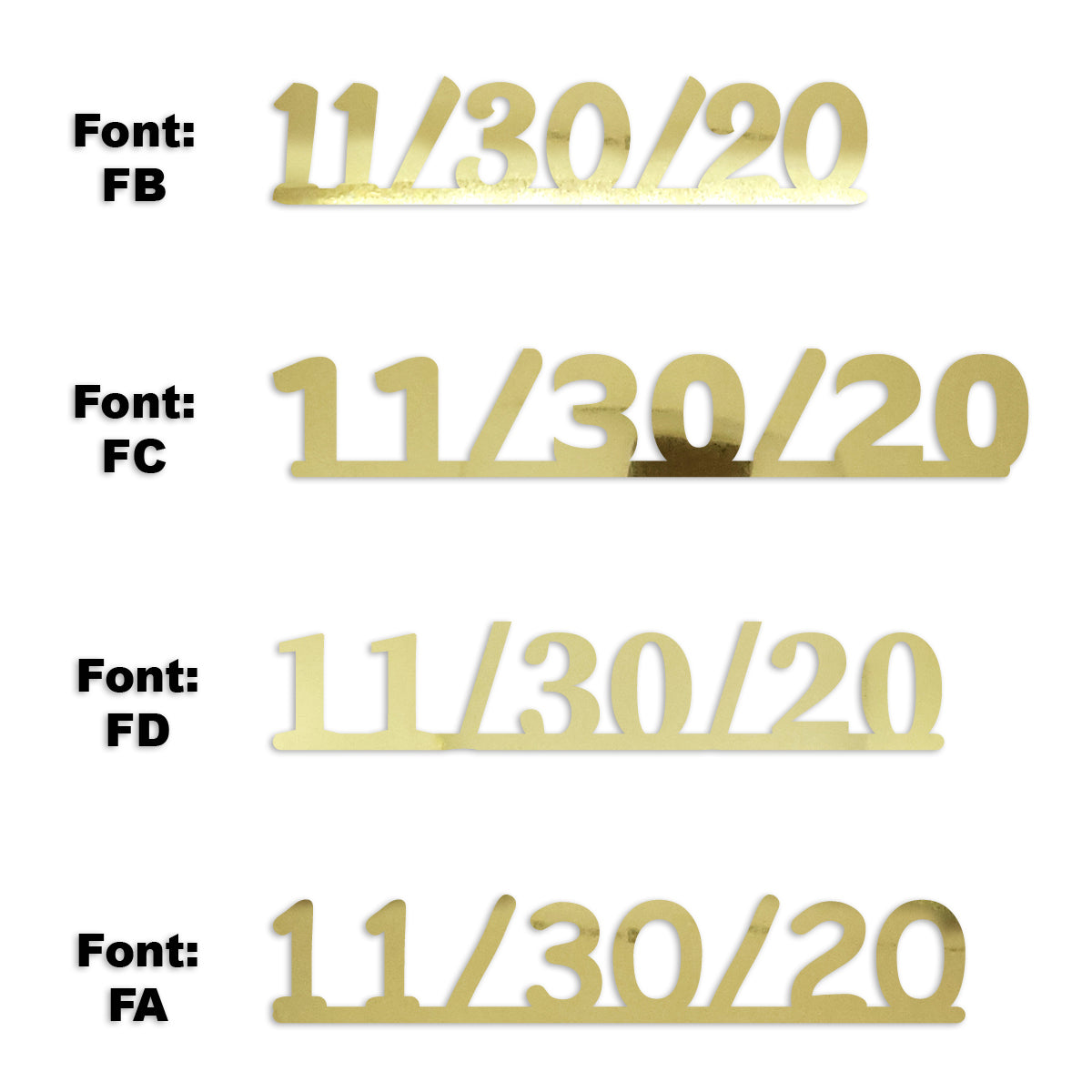 Custom-Fetti Date - 11/30/24 or 11/30/25  Gold
