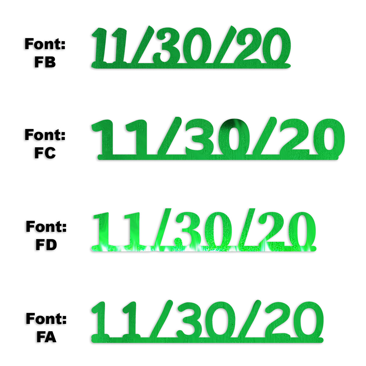 Custom-Fetti Date - 11/30/24 or 11/30/25  Green