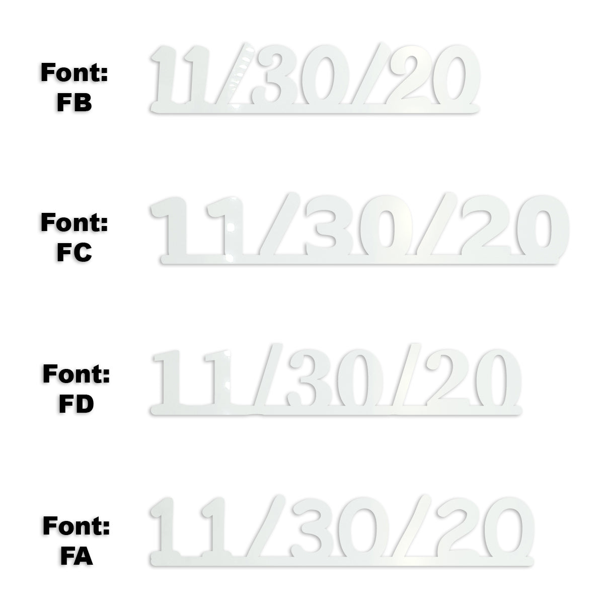 Custom-Fetti Date - 11/30/24 or 11/30/25  White