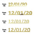 Custom-Fetti Date - 12/01/24 or 12/01/25  Gold