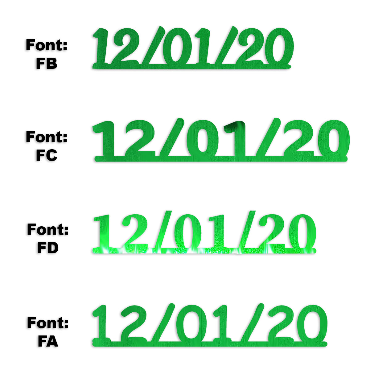 Custom-Fetti Date - 12/01/24 or 12/01/25  Green