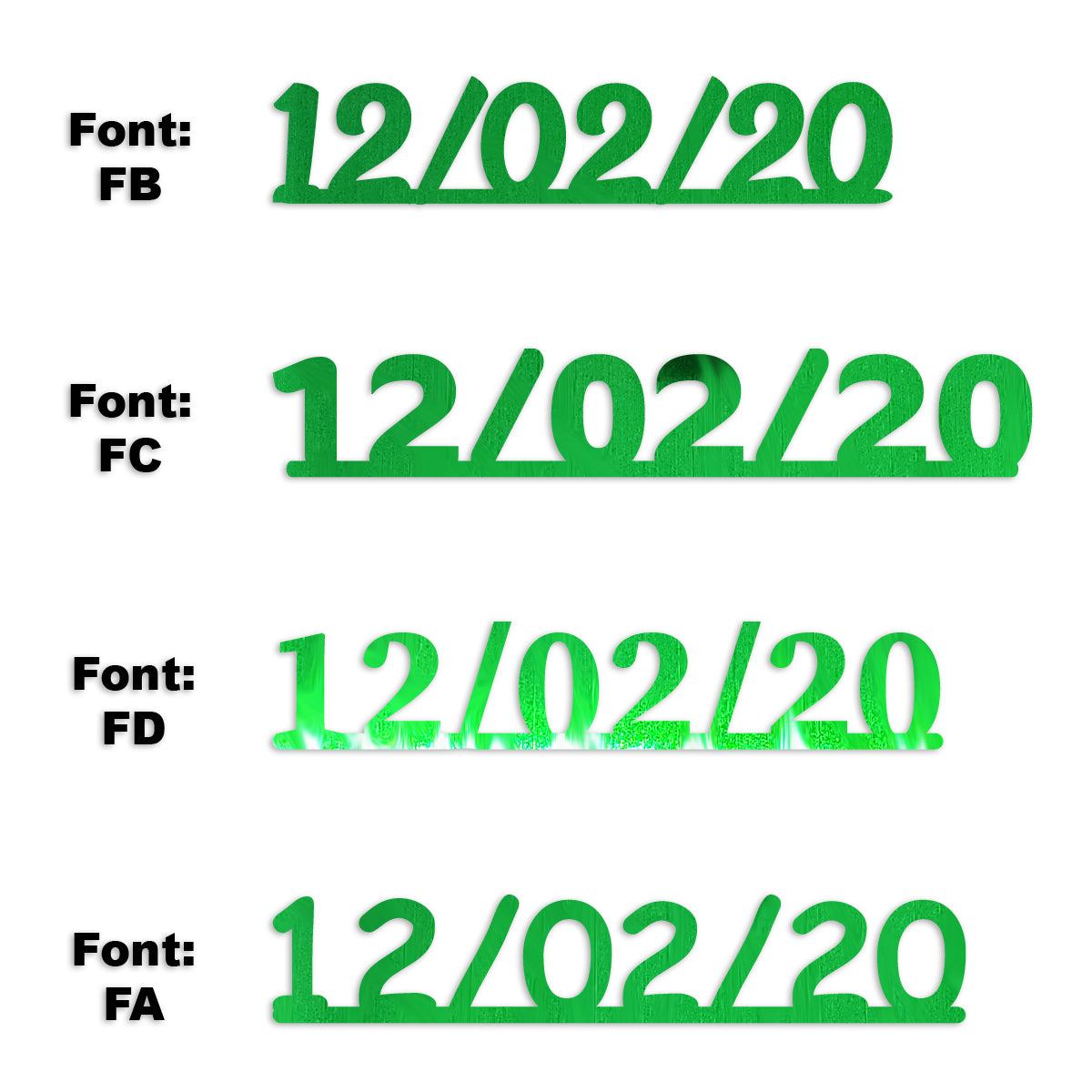Custom-Fetti Date - 12/02/24 or 12/02/25  Green