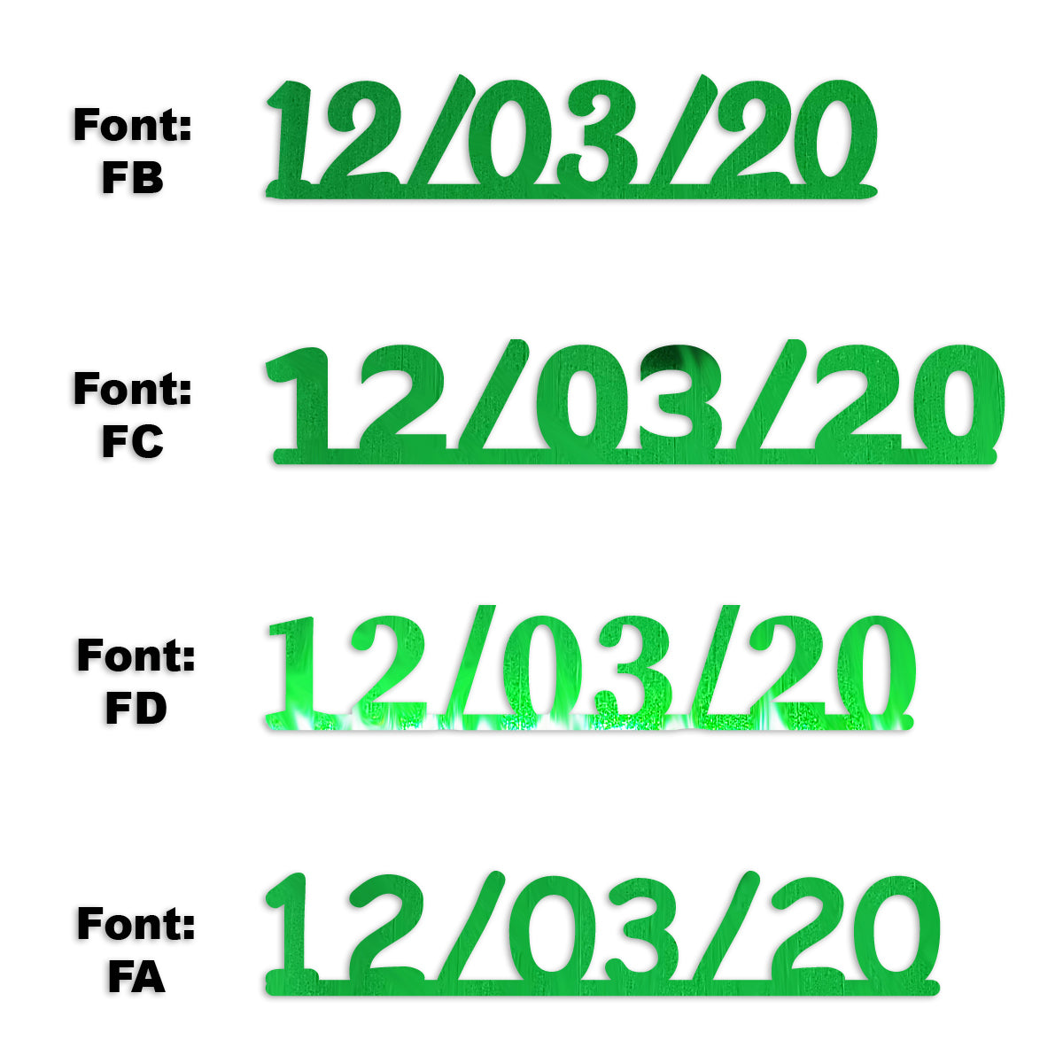 Custom-Fetti Date - 12/03/24 or 12/03/25  Green