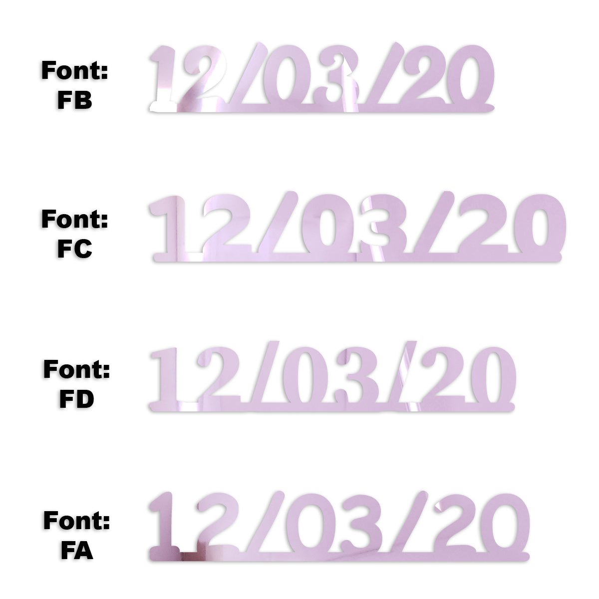 Custom-Fetti Date - 12/03/24 or 12/03/25  Pink