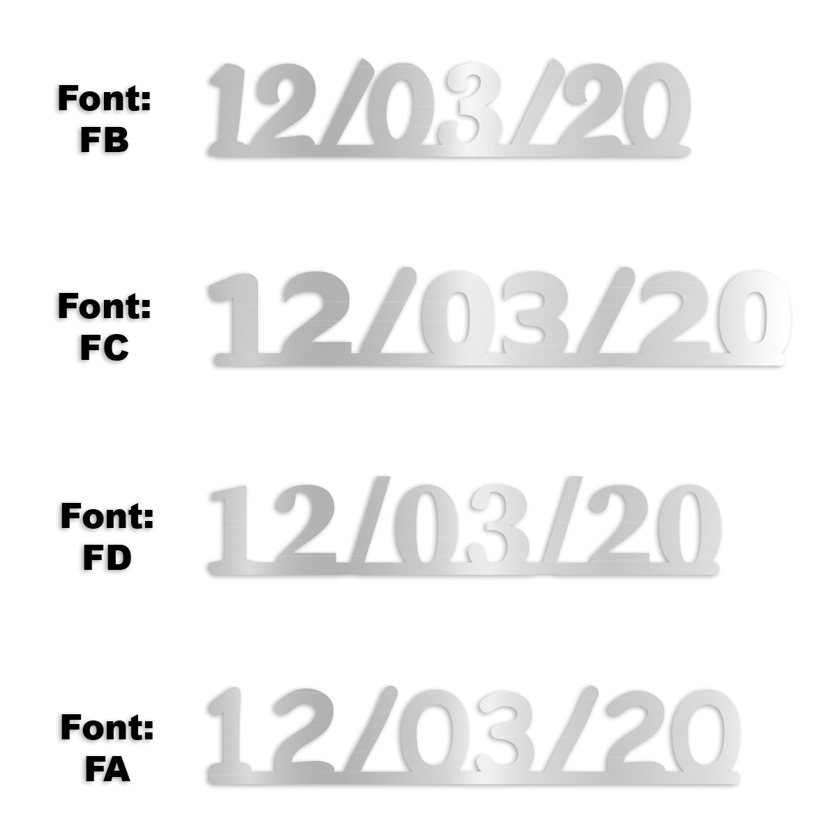 Custom-Fetti Date - 12/03/24 or 12/03/25  Silver
