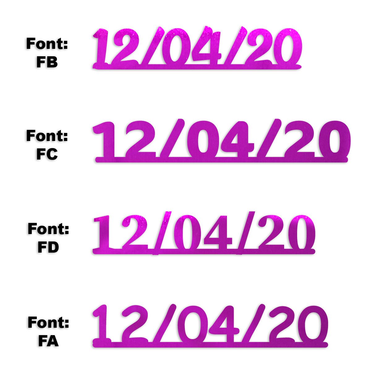 Custom-Fetti Date - 12/04/24 or 12/04/25  Fuchsia