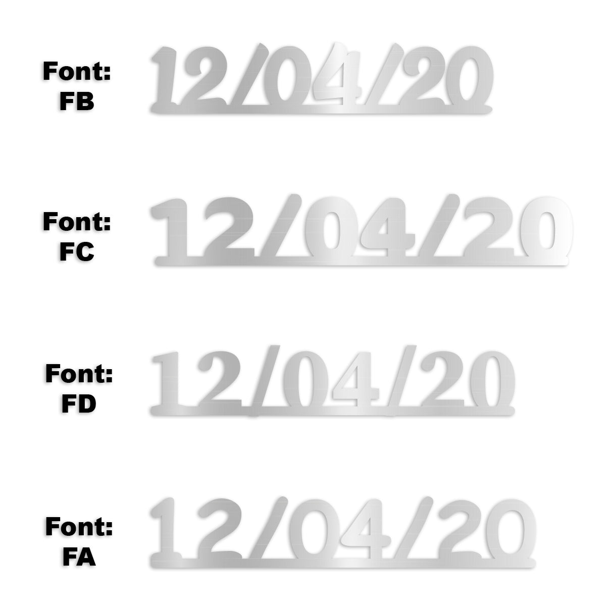 Custom-Fetti Date - 12/04/24 or 12/04/25  Silver