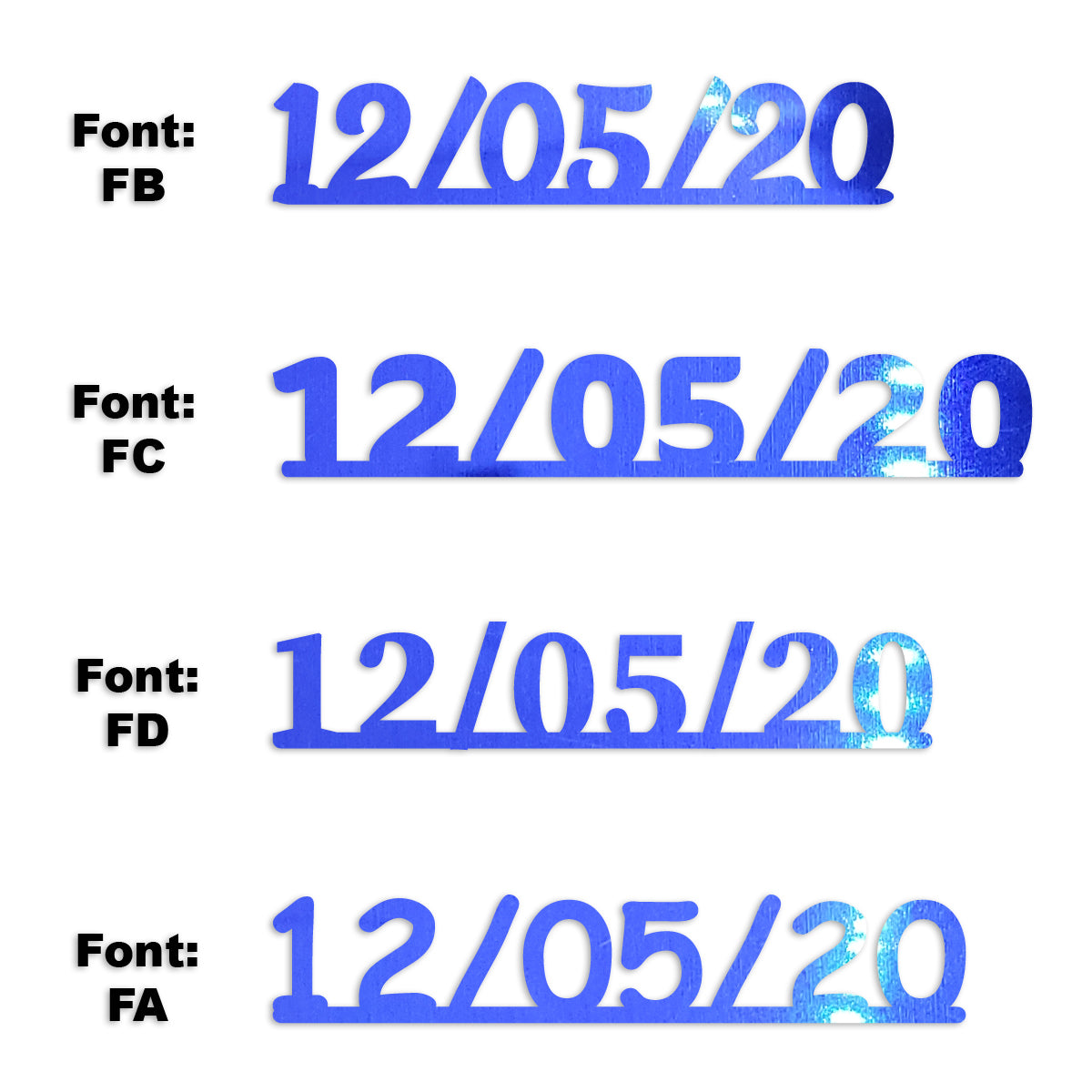 Custom-Fetti Date - 12/05/24 or 12/05/25  Blue Royal