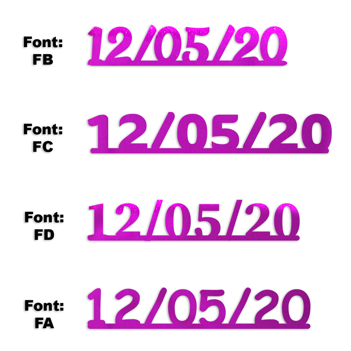Custom-Fetti Date - 12/05/24 or 12/05/25  Fuchsia