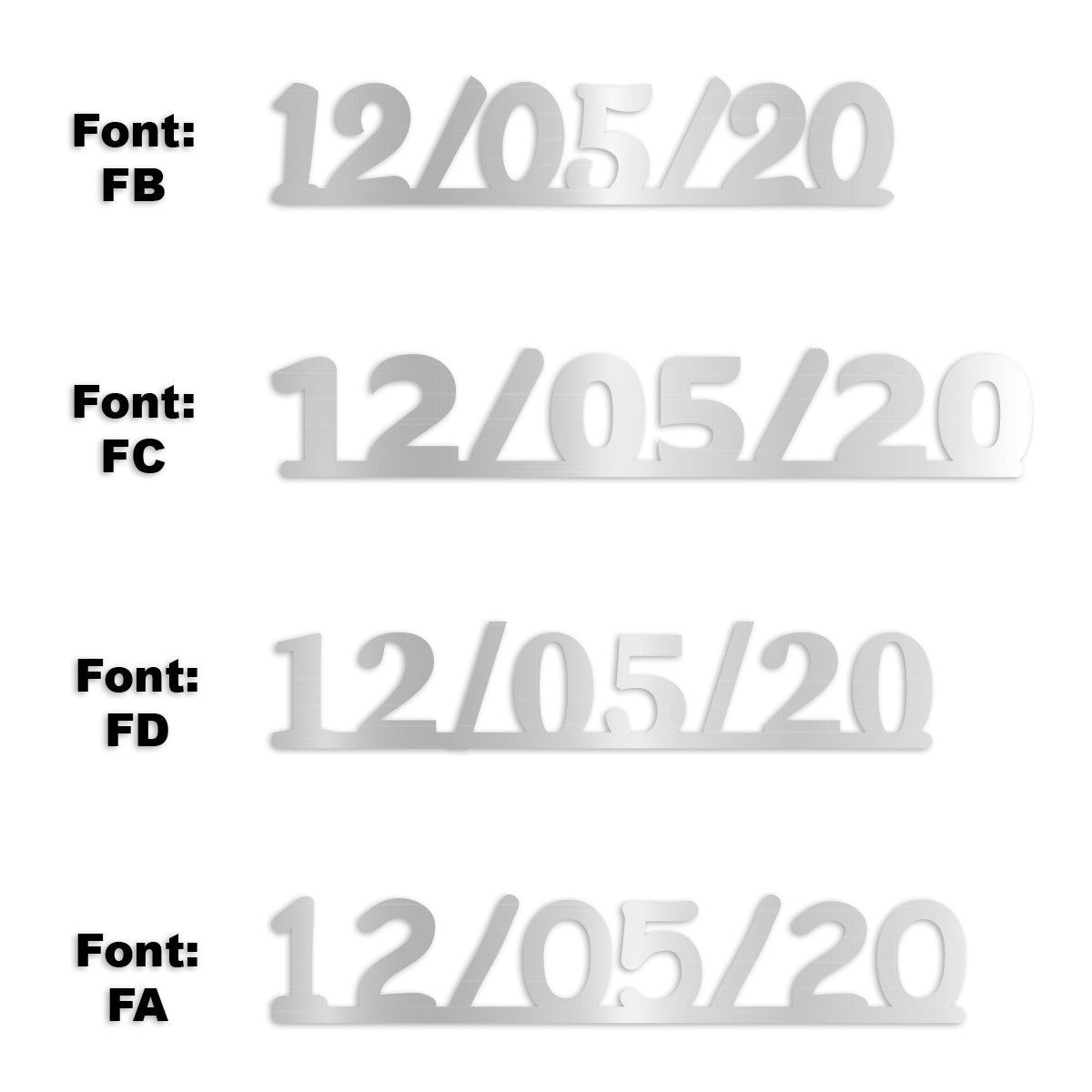 Custom-Fetti Date - 12/05/24 or 12/05/25  Silver