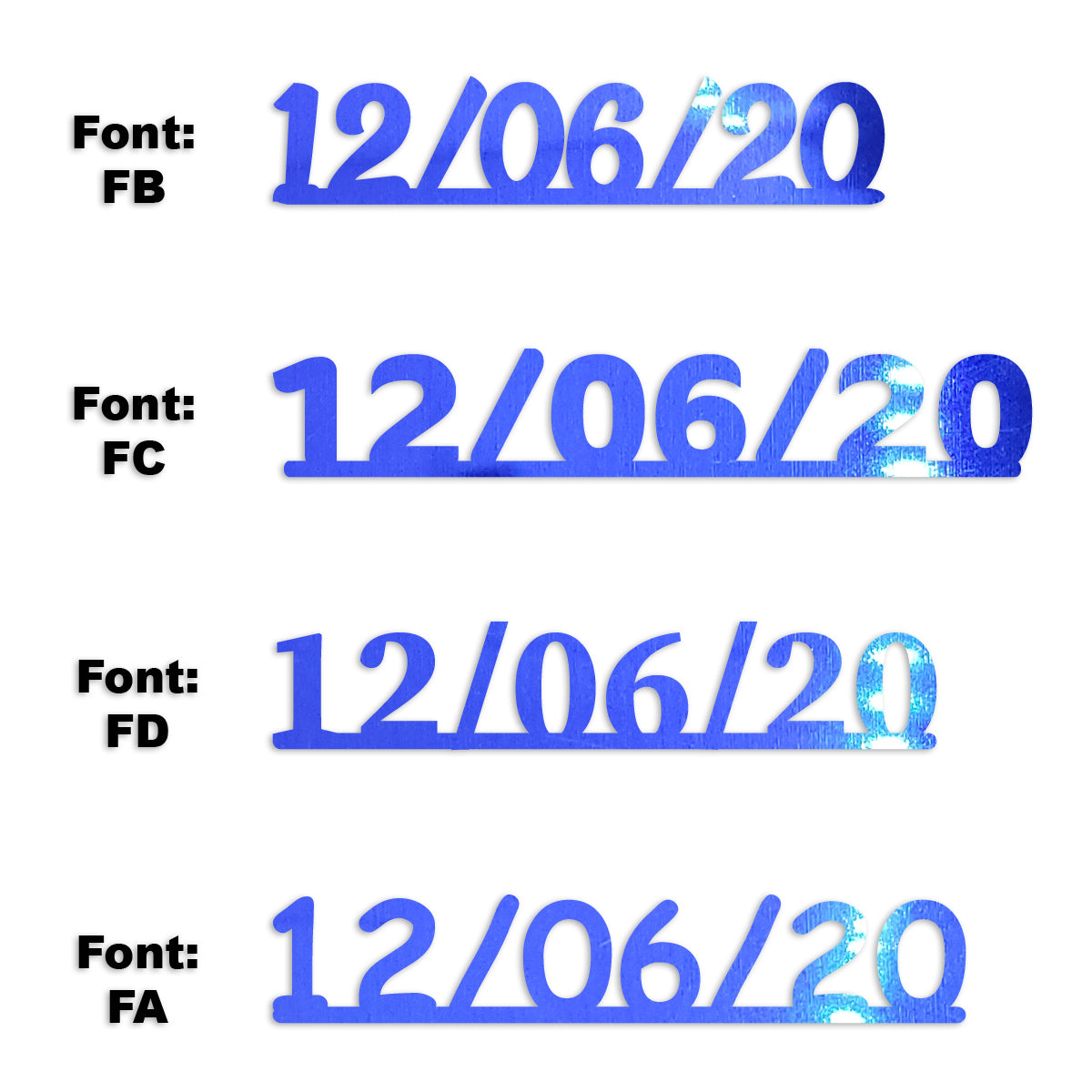 Custom-Fetti Date - 12/06/24 or 12/06/25  Blue Royal