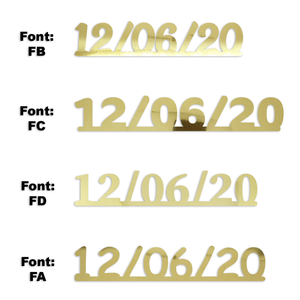 Custom-Fetti Date - 12/06/24 or 12/06/25  Gold