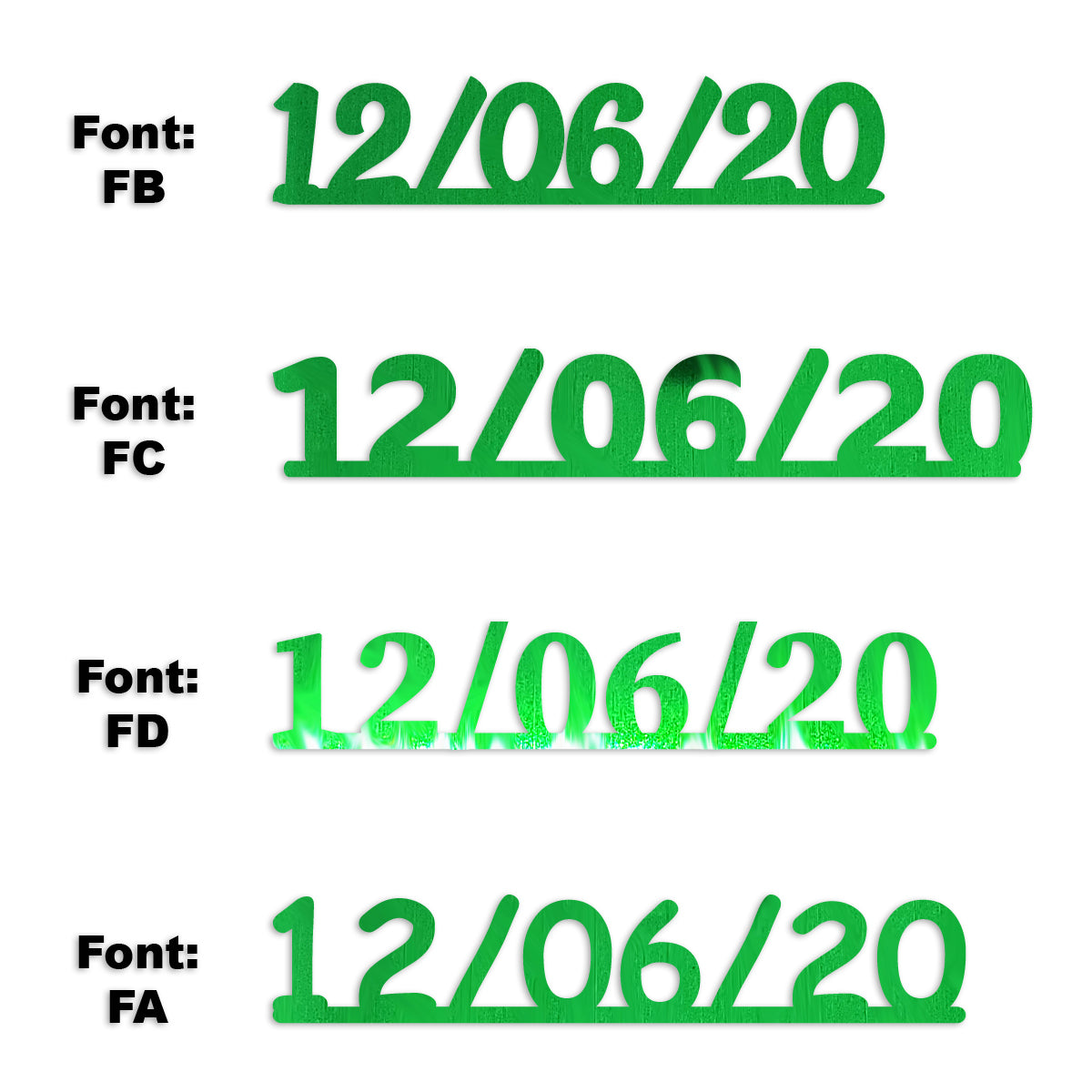 Custom-Fetti Date - 12/06/24 or 12/06/25  Green