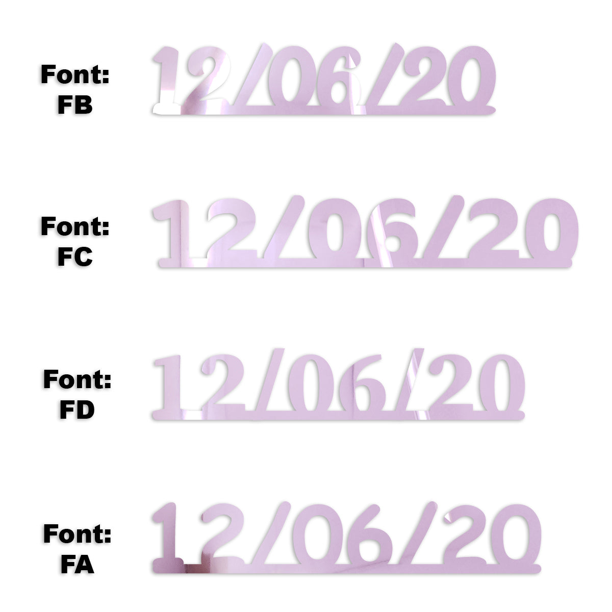 Custom-Fetti Date - 12/06/24 or 12/06/25  Pink