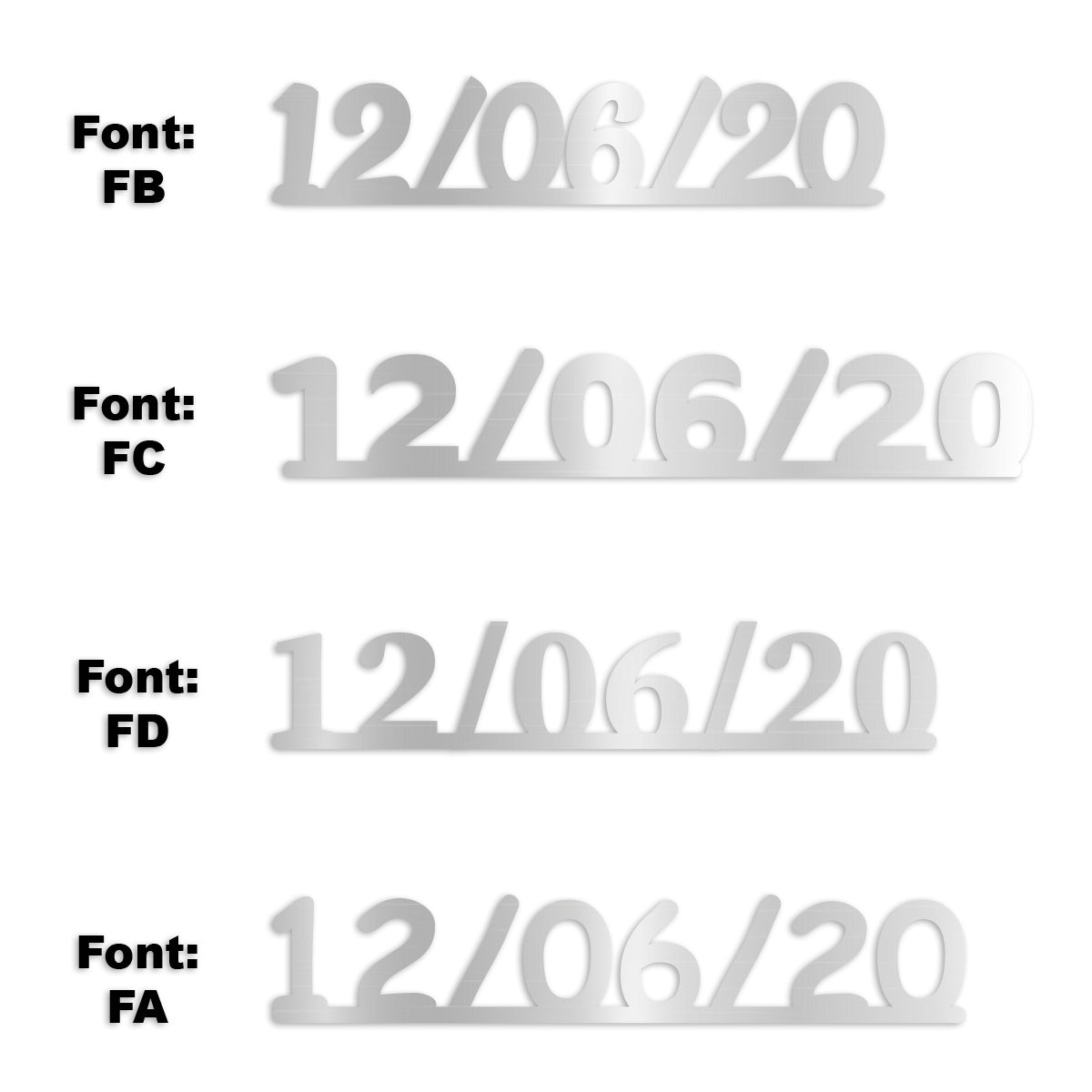Custom-Fetti Date - 12/06/24 or 12/06/25  Silver