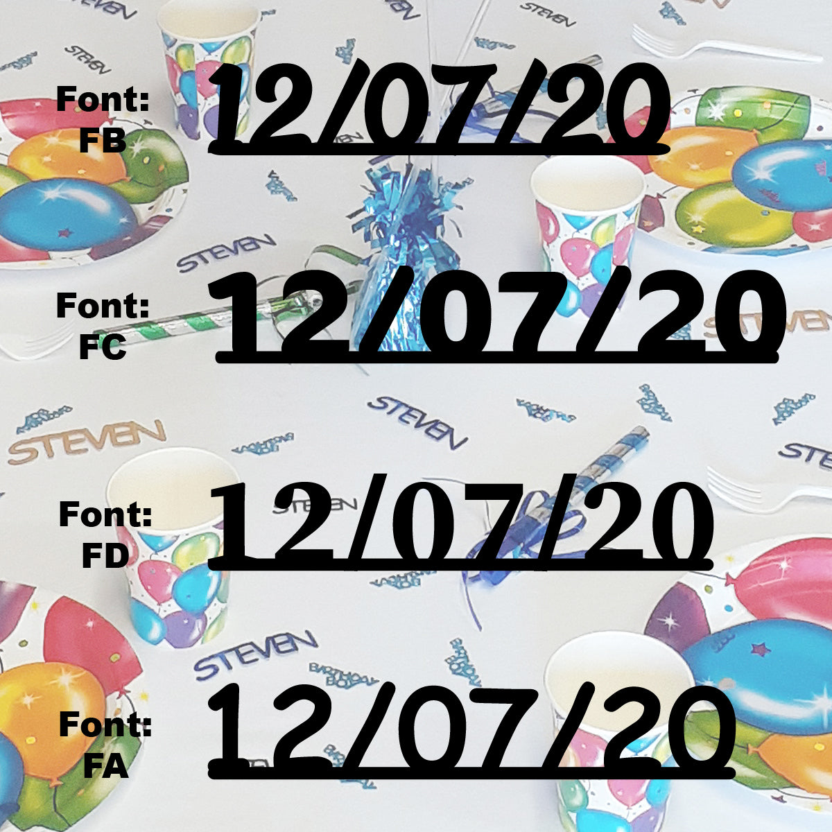 Custom-Fetti Date - 12/07/24 or 12/07/25  Black