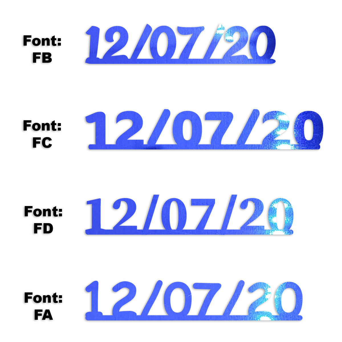 Custom-Fetti Date - 12/07/24 or 12/07/25  Blue Royal