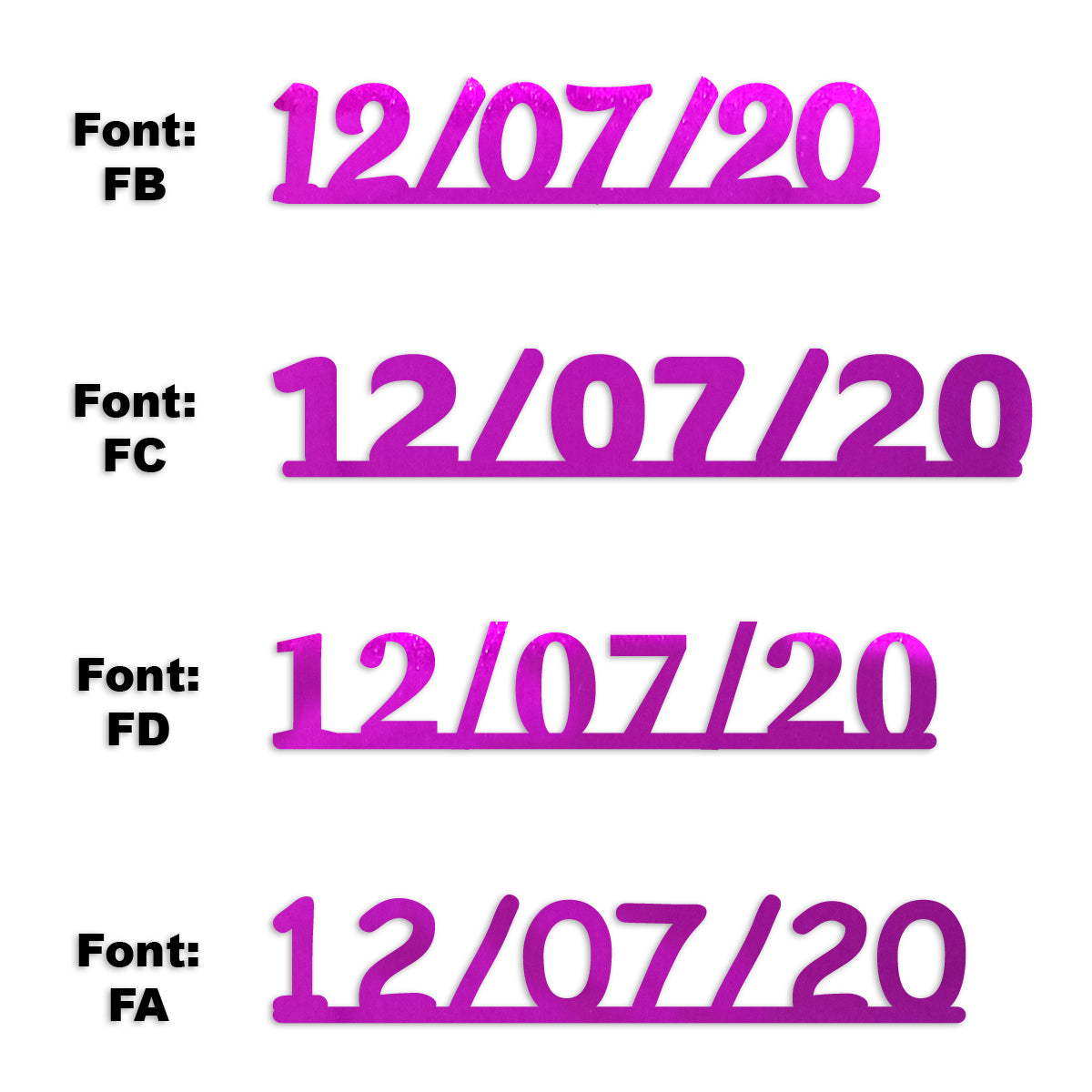 Custom-Fetti Date - 12/07/24 or 12/07/25  Fuchsia