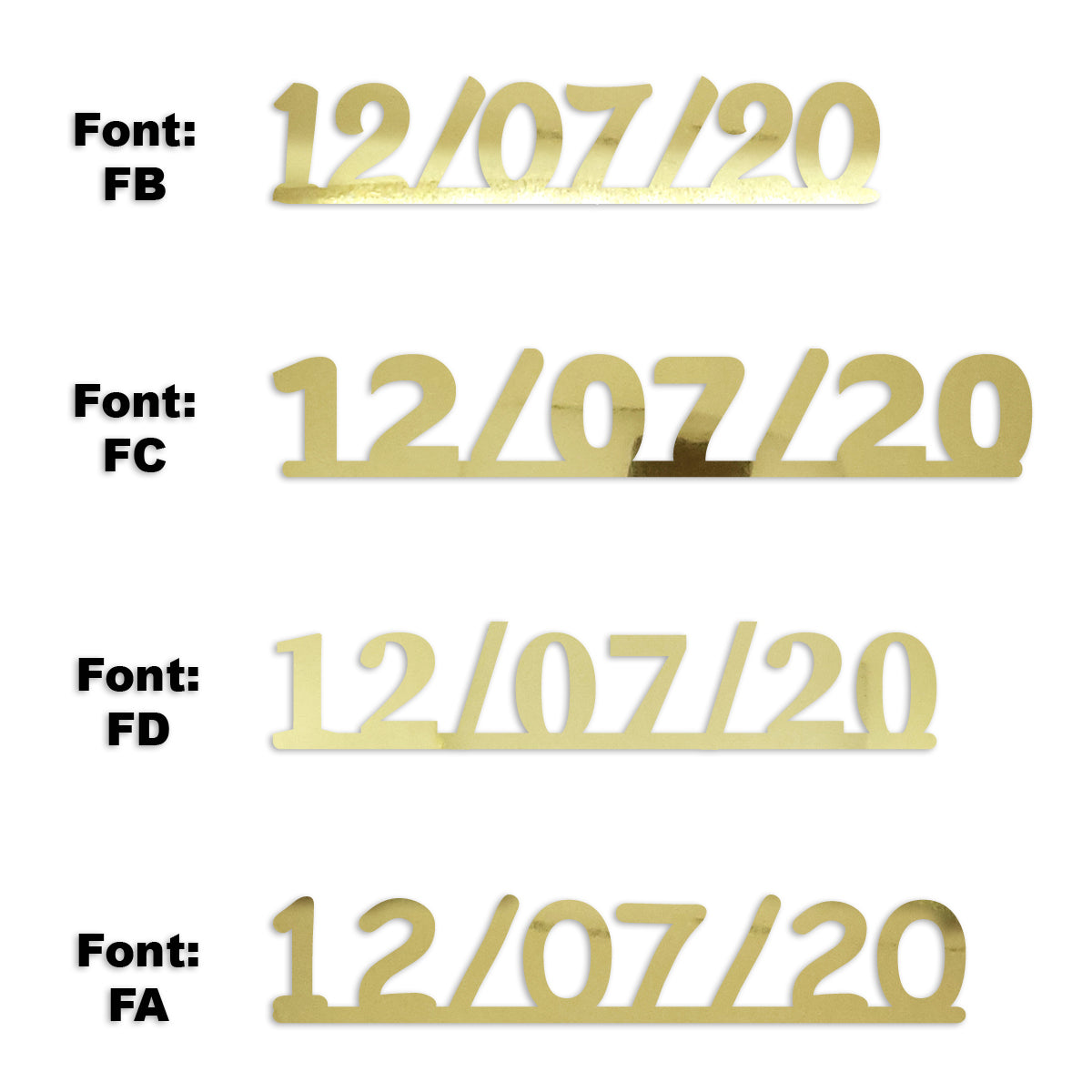 Custom-Fetti Date - 12/07/24 or 12/07/25  Gold