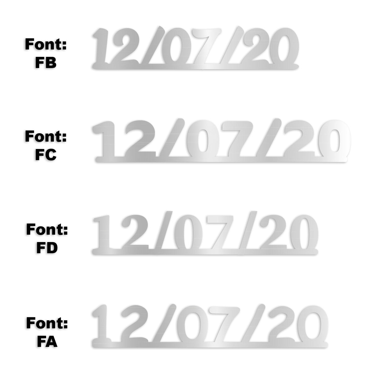Custom-Fetti Date - 12/07/24 or 12/07/25  Silver