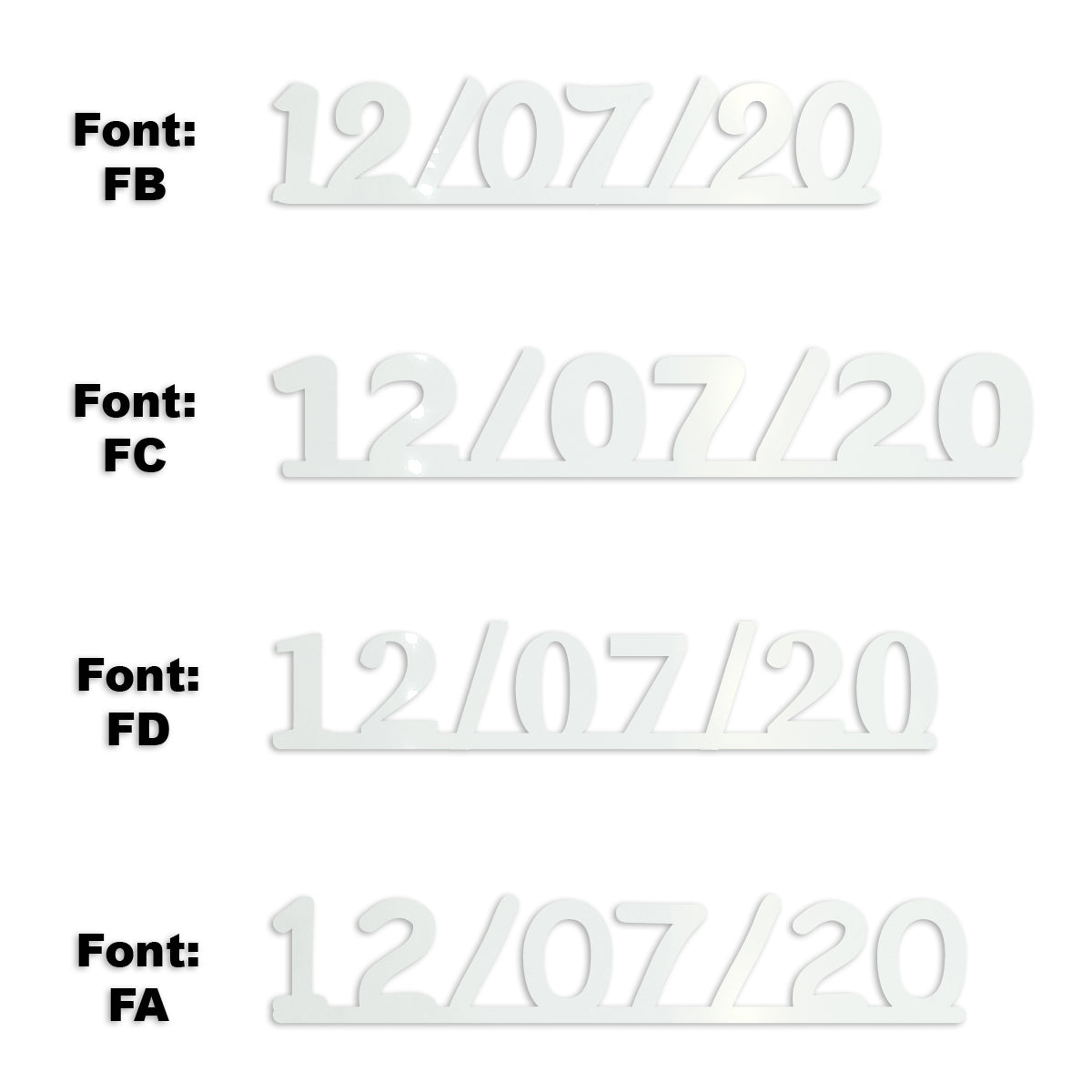 Custom-Fetti Date - 12/07/24 or 12/07/25  White