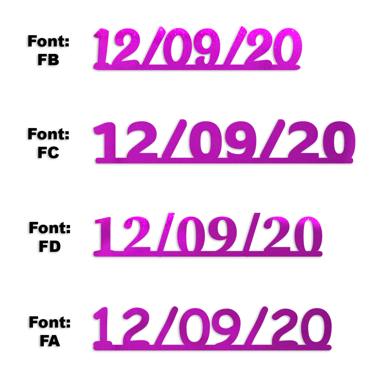 Custom-Fetti Date - 12/09/24 or 12/09/25  Fuchsia