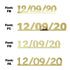 Custom-Fetti Date - 12/09/24 or 12/09/25  Gold