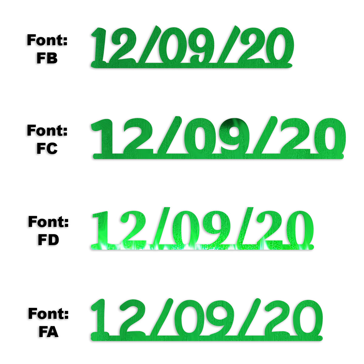 Custom-Fetti Date - 12/09/24 or 12/09/25  Green