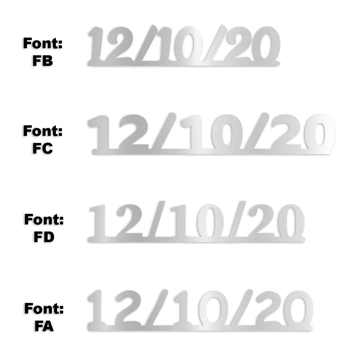 Custom-Fetti Date - 12/10/24 or 12/10/25  Silver